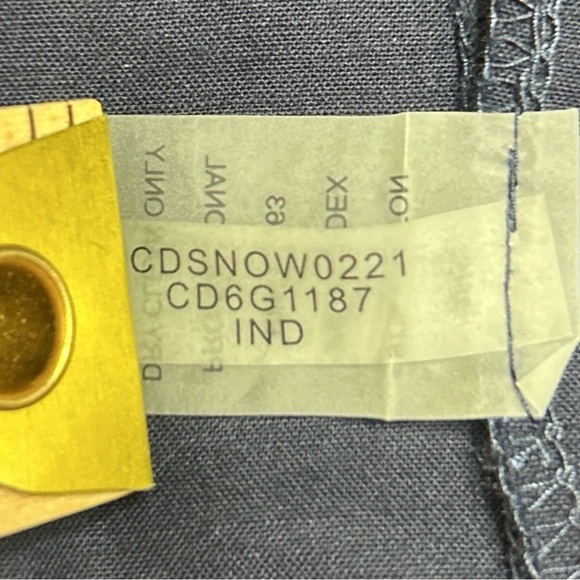 Calvin Klein Shirt Dress Women’s Sz 12 Navy Blue Sleeveless Midi V-Neck Belt - Picture 10 of 12